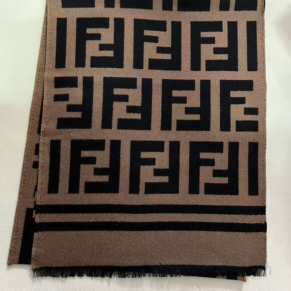 Fendi Black and Brown Women's Scarf - Picture 5 of 5